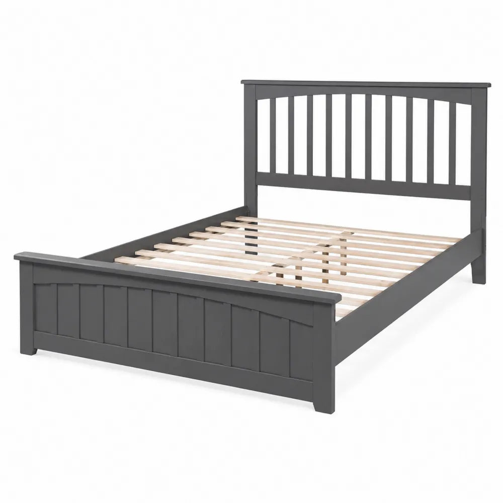 Letto Matrimoniale in Legno Grigio Antracite 200x160 cm