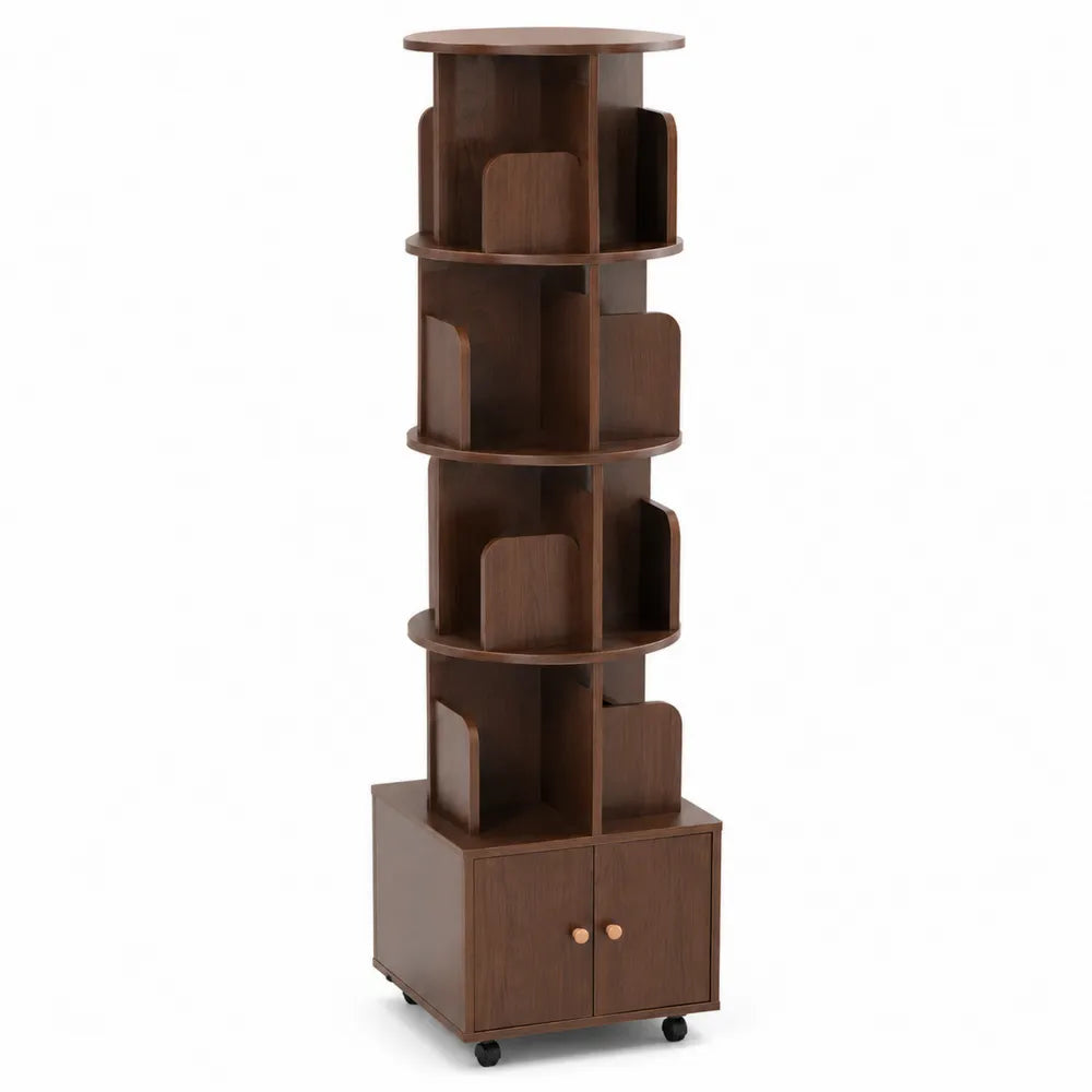 Scaffale girevole in legno con ruote, 160 cm
