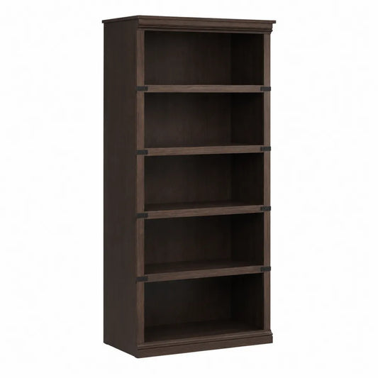 Libreria Rettangolare in MDF Laminato 5 Ripiani 180x80x30 cm