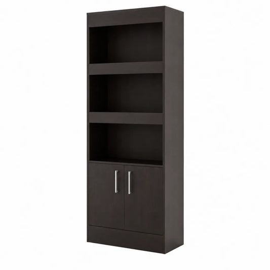 Libreria in Legno con Ante e Ripiani Marrone 180x80x30 cm