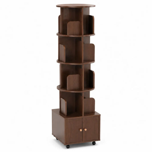 Scaffale girevole in legno con ruote, 160 cm